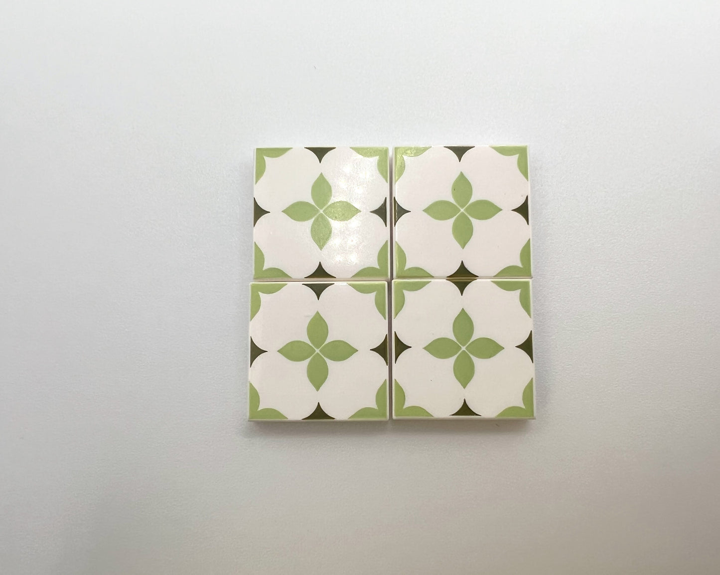2x2 Patterned Ceramic Tiles—Pick color—4 Pieces