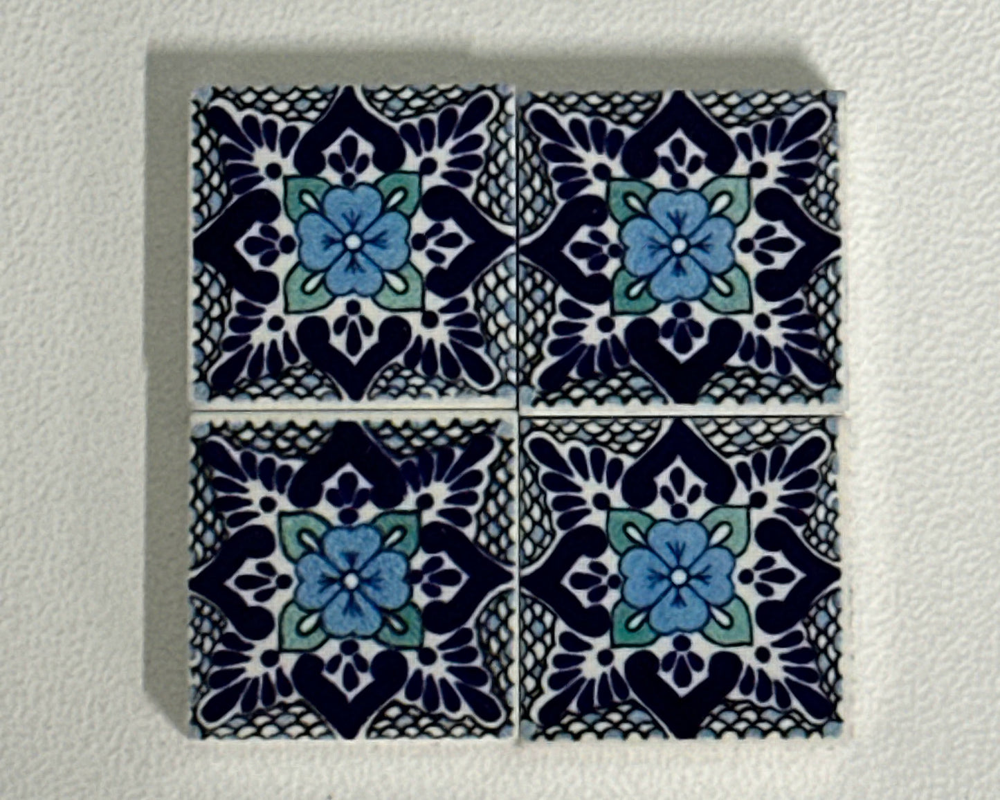 2x2 Patterned Ceramic Tiles—Pick color—4 Pieces