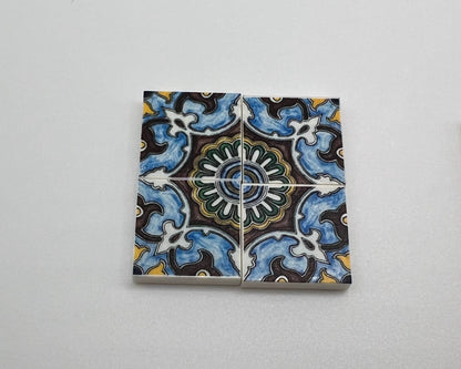 2x2 Patterned Ceramic Tiles—Pick color—4 Pieces