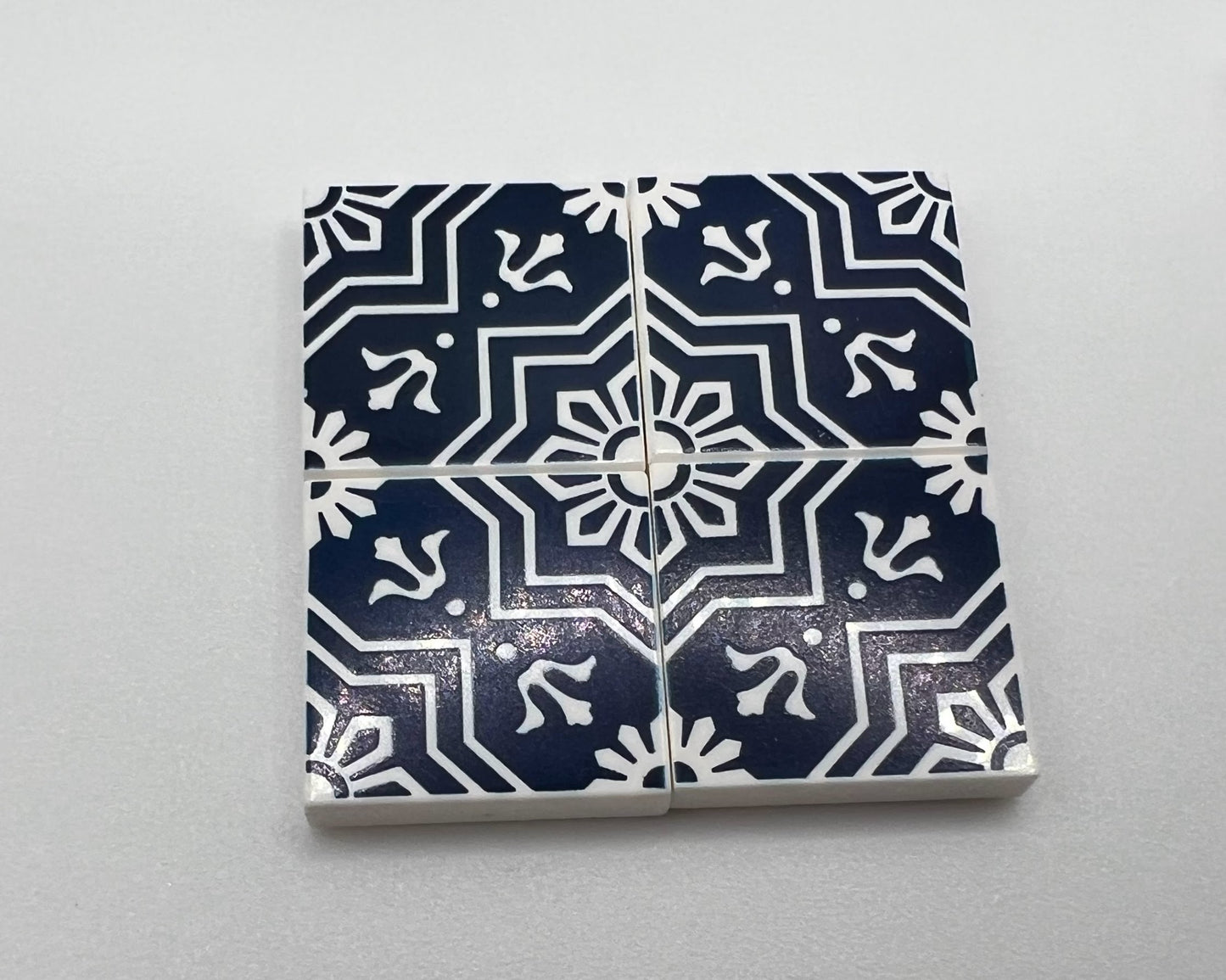 2x2 Patterned Ceramic Tiles—Pick color—4 Pieces