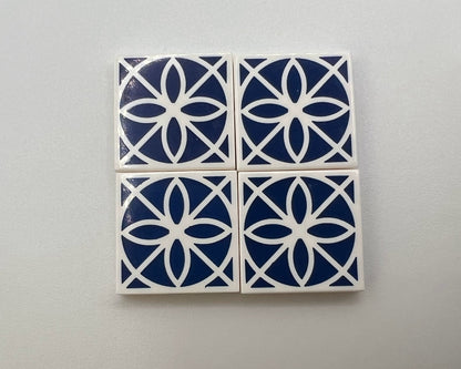 2x2 Patterned Ceramic Tiles—Pick color—4 Pieces