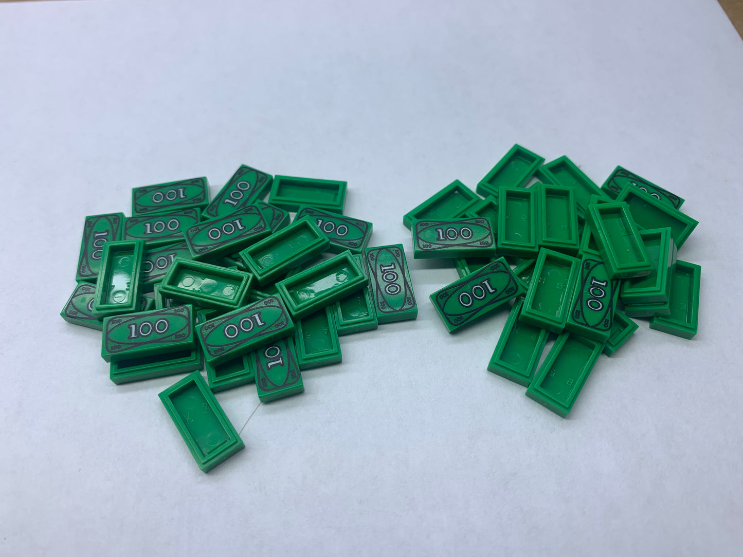 1x2 Dollar Tile Money Pick Quantity —Compatible with Lego