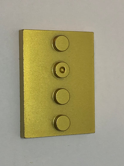 Metallic Gold Tile all sizes — Compatible with Lego